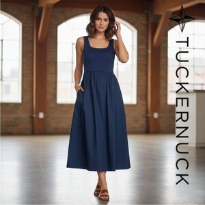 Tuckernuck Deep Blue Midi Dress